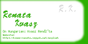 renata kvasz business card
